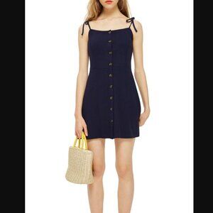 Topshop | Button Down Rib Minidress | Black | 4